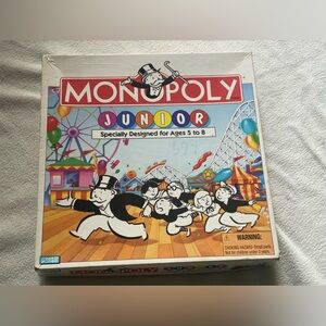 VINTAGE Monopoly Junior 100% COMPLETE Parker Brothers 1995 90's Kids Children